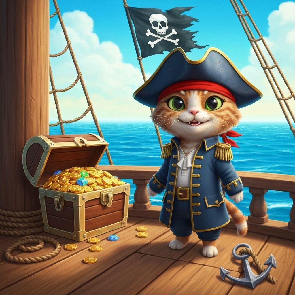 Captain Whiskers the pirate cat